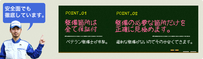 安心車検2つのポイント